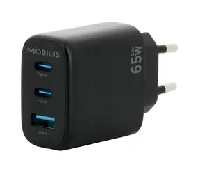 Mobilis Wall Charger 65W černá / 2x USB-C / 1x USB-A