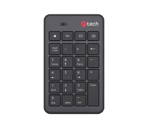 C-TECH KBN-02W bezdrátová numerická klávesnice černá