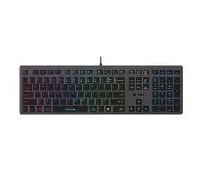 A4tech FX60 (Neonové podsvícení) šedá / Drátová klávesnice / membránová / USB-A / RGB / CZ layout