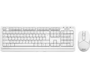 A4tech FG1012 bílá / set bezdrátová klávesnice + myši / CZ layout / USB-A nano přijímač 2.4GHz