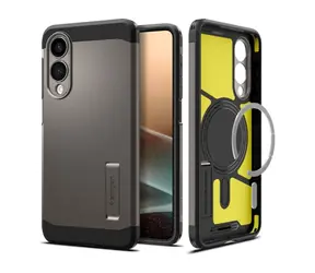 Spigen Tough Armor MagSafe ochranný kryt pro Samsung Galaxy S25 Edge gunmetal