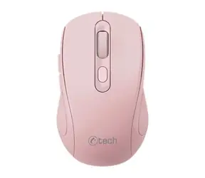 C-TECH WLM-12 růžová / Bezdrátová optická myš / 1600DPI / 6 tlačítek / BT/2.4GHz / 1xAA