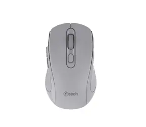 C-TECH WLM-12 šedá / Bezdrátová optická myš / 1600DPI / 6 tlačítek / BT/2.4GHz / 1xAA