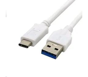 C-TECH USB-C kabel 1 m bílá / USB 2.0 A (M) - USB-C (M)