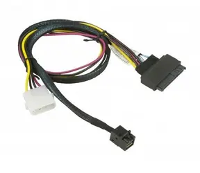 Supermicro kabel SFF-8643 samec > U.2 SFF-8639 samec + MOLEX napájecí konektor / 55 cm