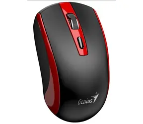 Genius ECO-8150 černo-červená / Optická bezdrátová myš / 1200 dpi / Copilot / 4 tlačítka / dobíjecí