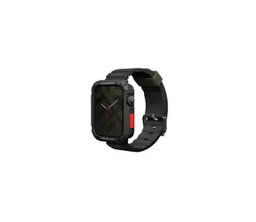 SKINARMA SHOKKU silikonový řemínek pro Apple Watch 45/44/42 mm černá