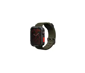 SKINARMA SHOKKU silikonový řemínek pro Apple Watch 45/44/42 mm olivová