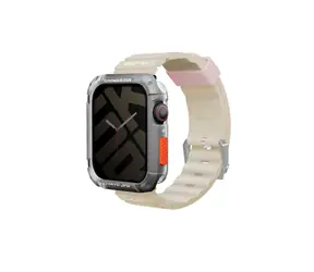 SKINARMA SHOKKU silikonový řemínek pro Apple Watch 45/44/42 mm béžová