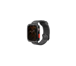 SKINARMA SHOKKU silikonový řemínek pro Apple Watch 42/44/45 mm & pouzdro pro Apple Watch 44/45 mm černá