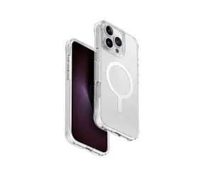 UNIQ LifePro Xtreme MagClick ochranný kryt na Apple iPhone 16 Pro Max čirá se třpytkami