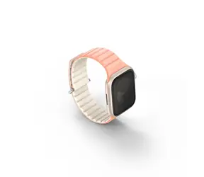 UNIQ Revix Evo Reversible Magnetic řemínek pro Apple Watch 41 & 40 & 38 mm - CREPE (růžová & béžová)