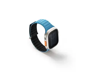 UNIQ Revix Evo Reversible Magnetic řemínek pro Apple Watch 49 & 45 & 44 & 42 mm - PACIFIC (modrá & černá)