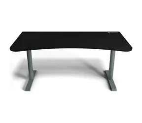AROZZI ARENA Gaming Desk Frozen Grey Black / Herní stůl / D:160cm / Š:82cm / V:71cm-81cm