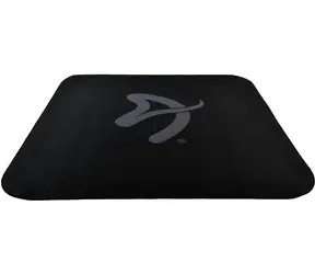 AROZZI Zona Quattro Black Grey / ochranná podložka na podlahu / 116 x 116 cm / černá s šedým logem