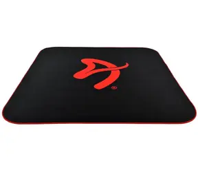 AROZZI Zona Quattro Black Red / ochranná podložka na podlahu / 116 x 116 cm / černá s červeným logem