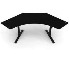 AROZZI  ARENA ANGELO Pure Black / Herní stůl / rohový / černý / D:225cm / Š:102cm / V:71cm-81cm