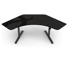 AROZZI  ARENA ANGELO Gun Metal / Herní stůl / rohový/ kovově šedý / D:225cm / Š:102cm / V:71cm-81cm