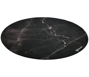 AROZZI Zona Floorpad Black Marble / ochranná podložka na podlahu / kulatá 121 cm průměr / design černý mramor