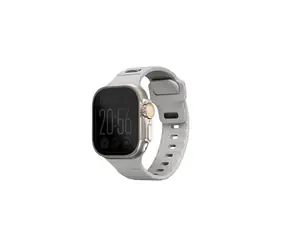 UNIQ Stride FKM řemínek pro Apple Watch 49 & 46 & 45 & 44 mm - CHALK GREY (šedá)