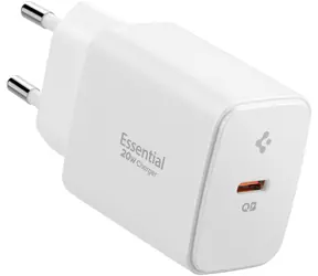 Spigen Essential EE201EU nabíječka bílá / USB-C / 20W GaN 