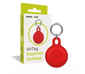 Mobile Origin AirTag Outdoor KeyChain červená / Klíčenka
