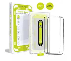 Mobile Origin Screen Guard ochranné sklo pro Apple iPhone 16 Plus s aplikátorem černá / 2 ks