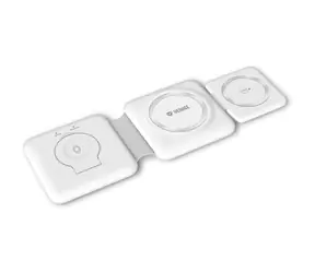 YENKEE YAC 5330 3v1 bílá / cestovní bezdrátová nabíječka / telefon až 15w / hodinky 2.5W / sluchátka 3W / USB-C