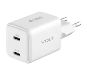 YENKEE YAC G35D VOLT bílá / Nabíječka / 2x USB-C / 2x 18W / QC 4.0+ 