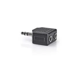 Nedis Stereo audio adaptér jack 3.5 mm (M) - 2x jack 3.5mm (F) černá / poniklované 