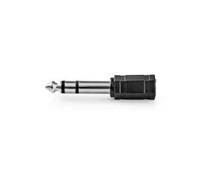 Nedis Stereo audio adaptér jack 6.35 mm (M) - jack 3.5 mm (F) černá / poniklované