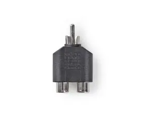 Nedis Subwoofer adaptér RCA (M) - 2x RCA (F) černá / pozinkovaný 