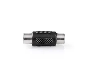 Nedis Mono audio adaptér RCA (F) - RCA (F) černá / poniklované 