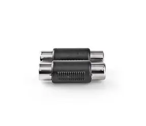 Nedis Stereo audio adaptér 2x RCA (F) - 2x RCA (F) černá / poniklované 