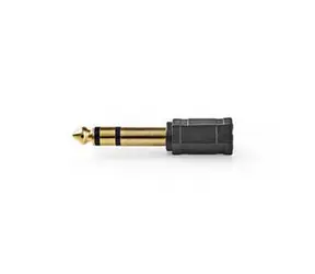Nedis Stereo audio adaptér jack 6.35 mm (M) - jack 3.5 mm (F) 10 ks černá / pozlacený 