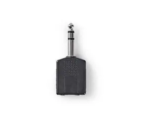 Nedis Stereo audio adaptér jack 6.35 mm (M) - 2x jack 6.35 mm (F) 10 ks černá 