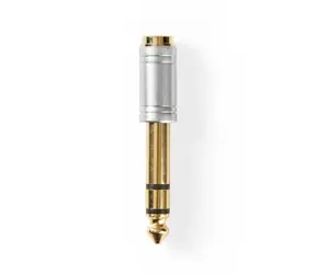 Nedis Stereo audio adaptér jack 6.35 mm (M) - jack 3.5 mm (F) stříbrná / pozlacený 