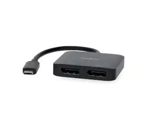Nedis Adaptér USB-C (M) - 2x DisplayPort (F) 0.20 m černá 