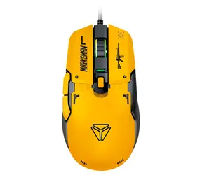 YENKEE YMS 3600YW MARKSMAN USB žlutá / herní optická myš / 12400 DPI / 6 tlačítek / USB-A/C / 1.8 m