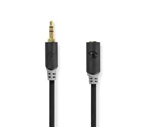 Nedis Stereo Audio kabel jack 3.5 mm (M) - jack 3.5 mm (F) 2.00 m černá