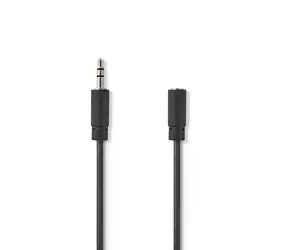 Nedis Stereo Audio kabel jack 3.5 mm (M) - jack 3.5 mm (F) 2.00 m černá 