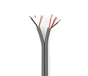 Nedis Audio Cable 4 x 0.16 mm2 tmavě šedá / Měď / 100.0 m / Kulatý / PVC / Role