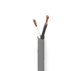 Nedis Repro kabel 2 x 2.50 mm2 tmavě šedá / Měď / 100.0 m / Kulatý / PVC / Role