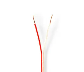 Nedis Repro kabel 2x 0.75 mm2 transparentní / Měď / 100.0 m / Kulatý / PVC 