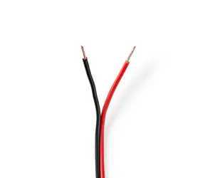Nedis Repro kabel 2x 0.75 mm2 černá-červená / Měď / 100.0 m / Kulatý / PVC  