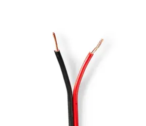 Nedis Repro kabel 2x 1.50 mm2 černá-červená / Měď / 100.0 m / Kulatý / PVC  