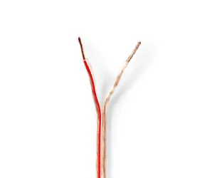 Nedis Repro kabel 2x 1.50 mm2 transparentní / Měď / 15.0 m / Kulatý / PVC  