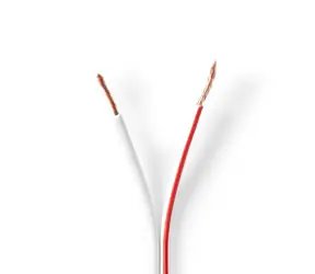 Nedis Repro kabel 2x 1.50 mm2 bílá / Měď / 100.0 m / Kulatý / PVC  