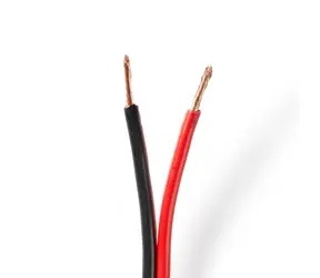 Nedis Repro kabel  2 x 2.50 mm2 černá-červená / Měď / 100.0 m / Kulatý / PVC 