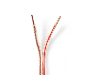 Nedis Repro kabel 2x 4.00 mm2 transparentní / Měď / 25.0 m / Kulatý / PVC   